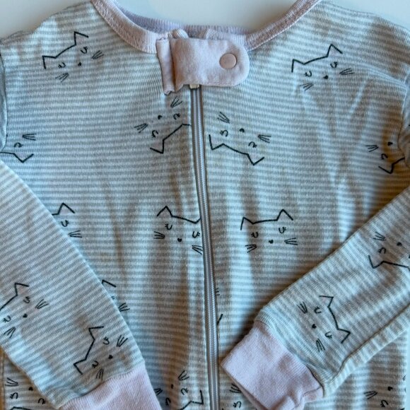 😽 5 / $10 Bundle | Baby Girl Kitty Footie - Picture 3 of 5